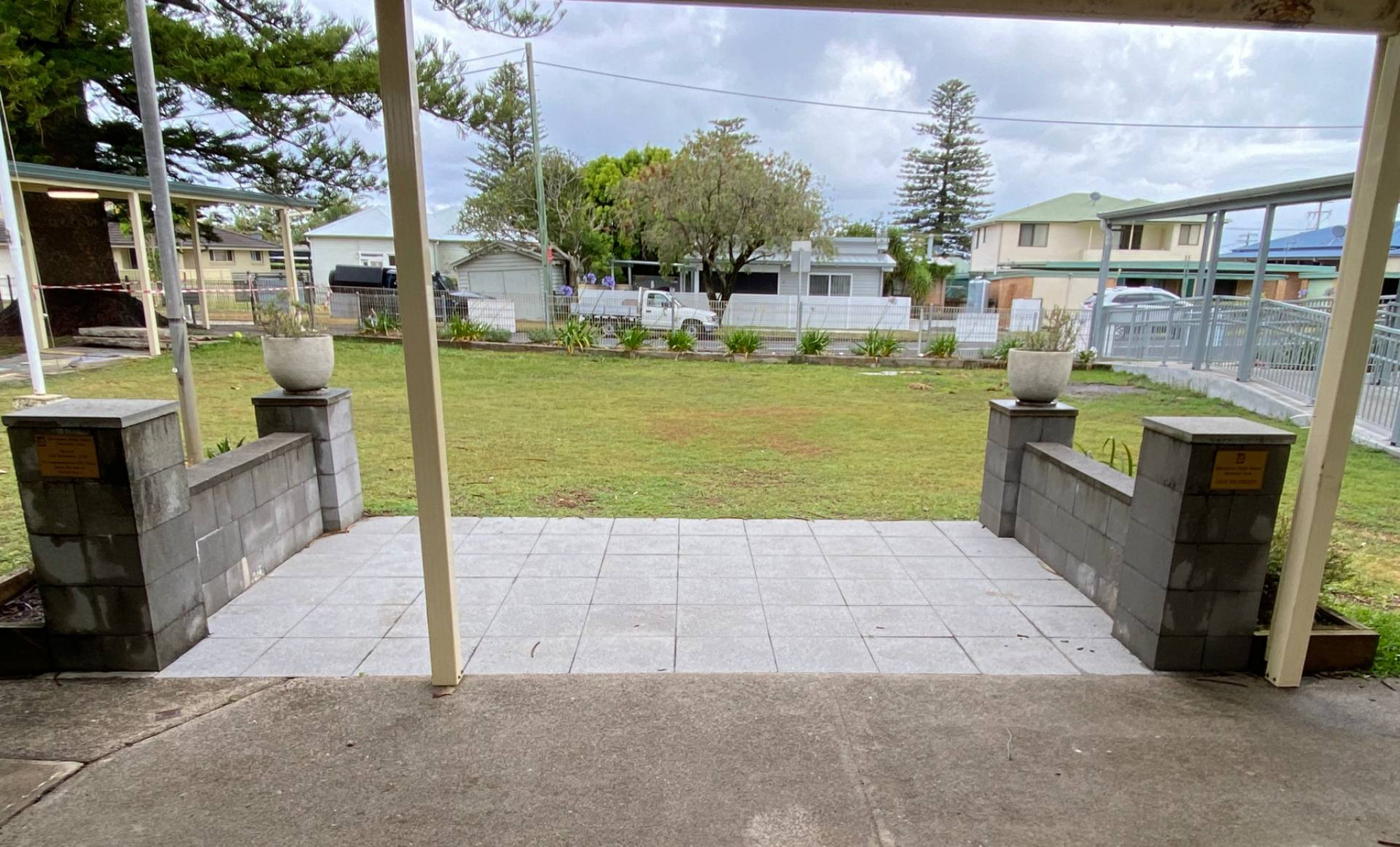Photograph of Harrington Public School Memorial Area  war memorial