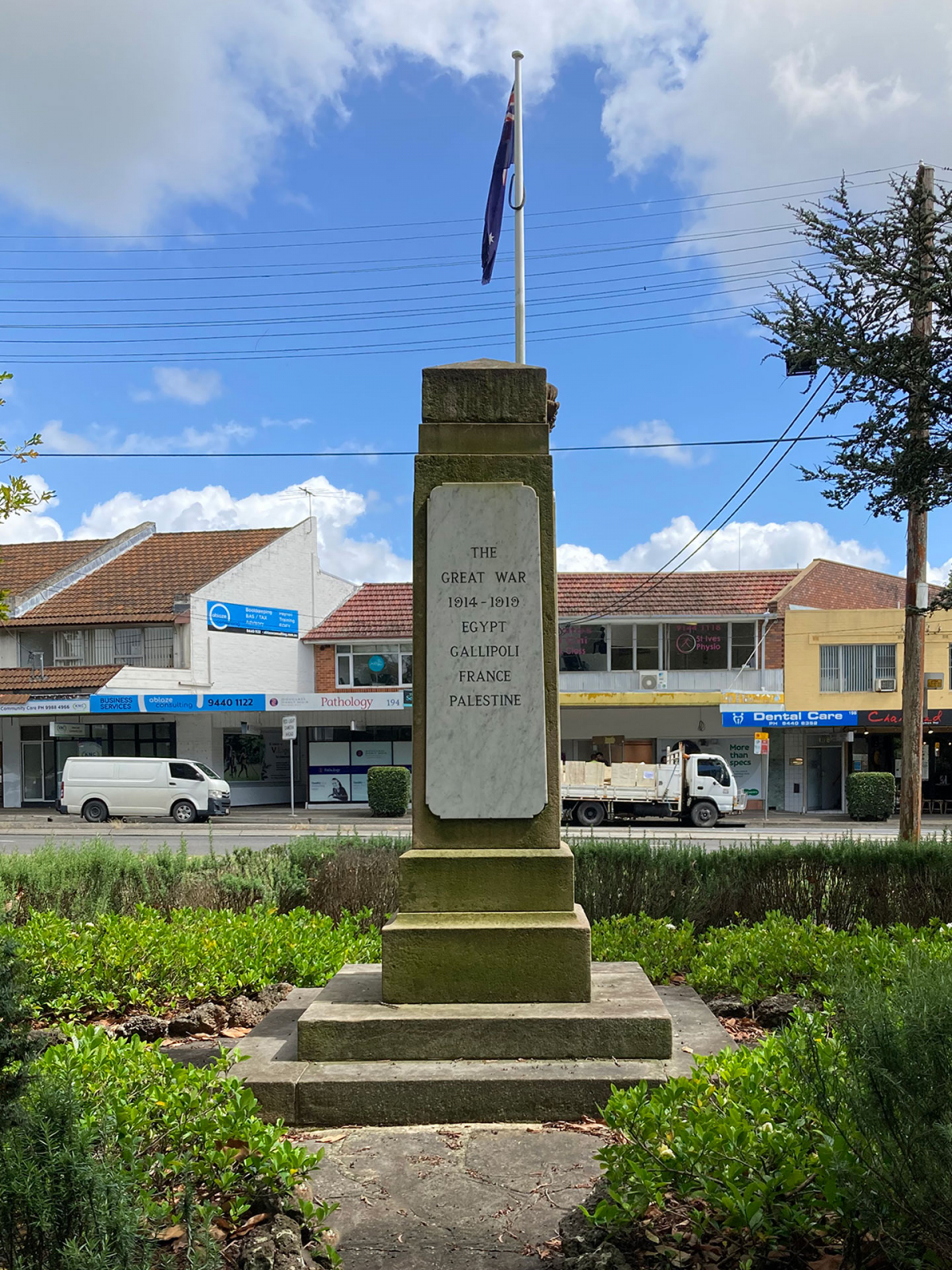 Photograph of St Ives Memorial Park and War Memorial  war memorial