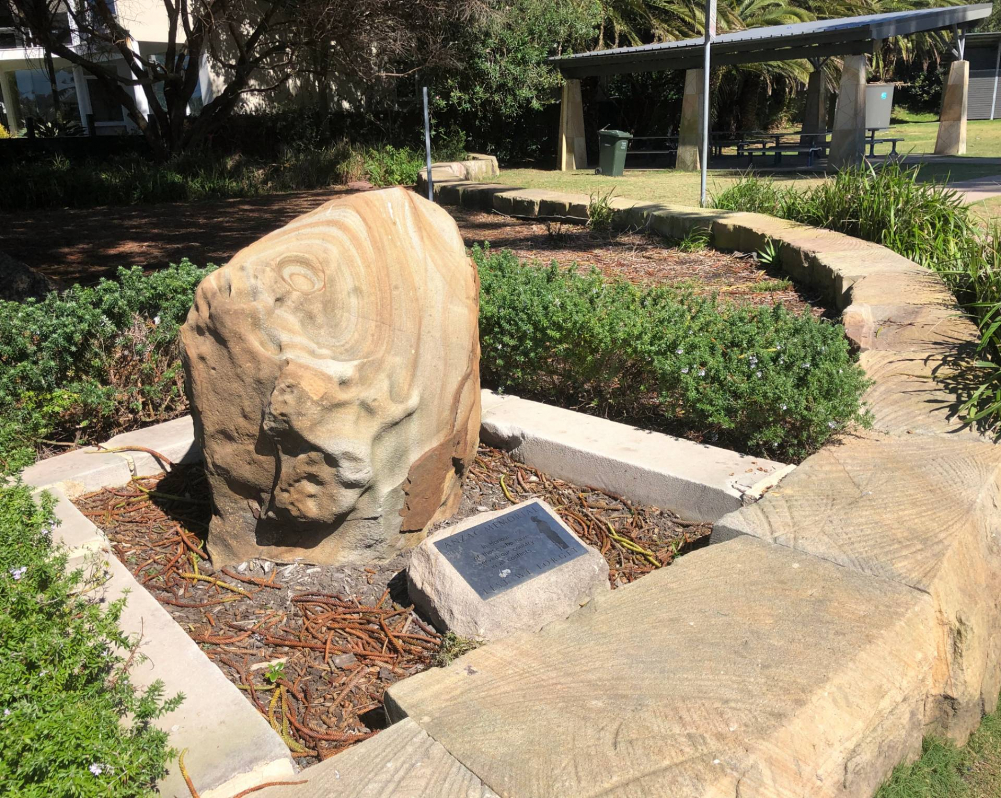 Photograph of Avoca Beach Anzac Memorial Plaque war memorial