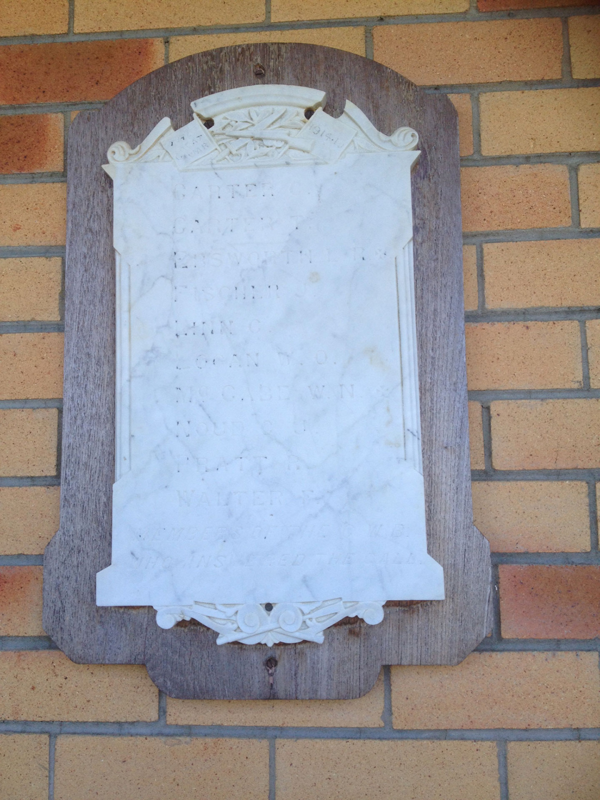Photograph of Grafton Great War Water Brigade First World War Honour Roll  war memorial