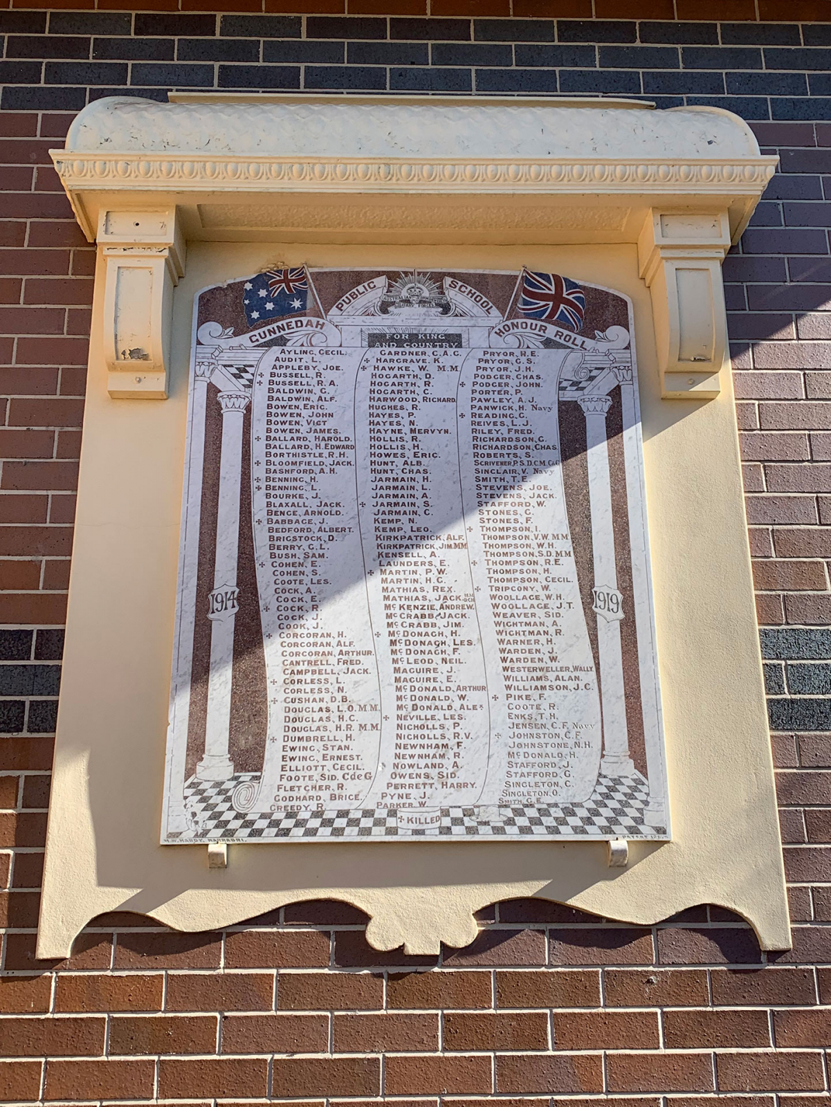 Photograph of Gunnedah Public School First World War Honour Roll  war memorial