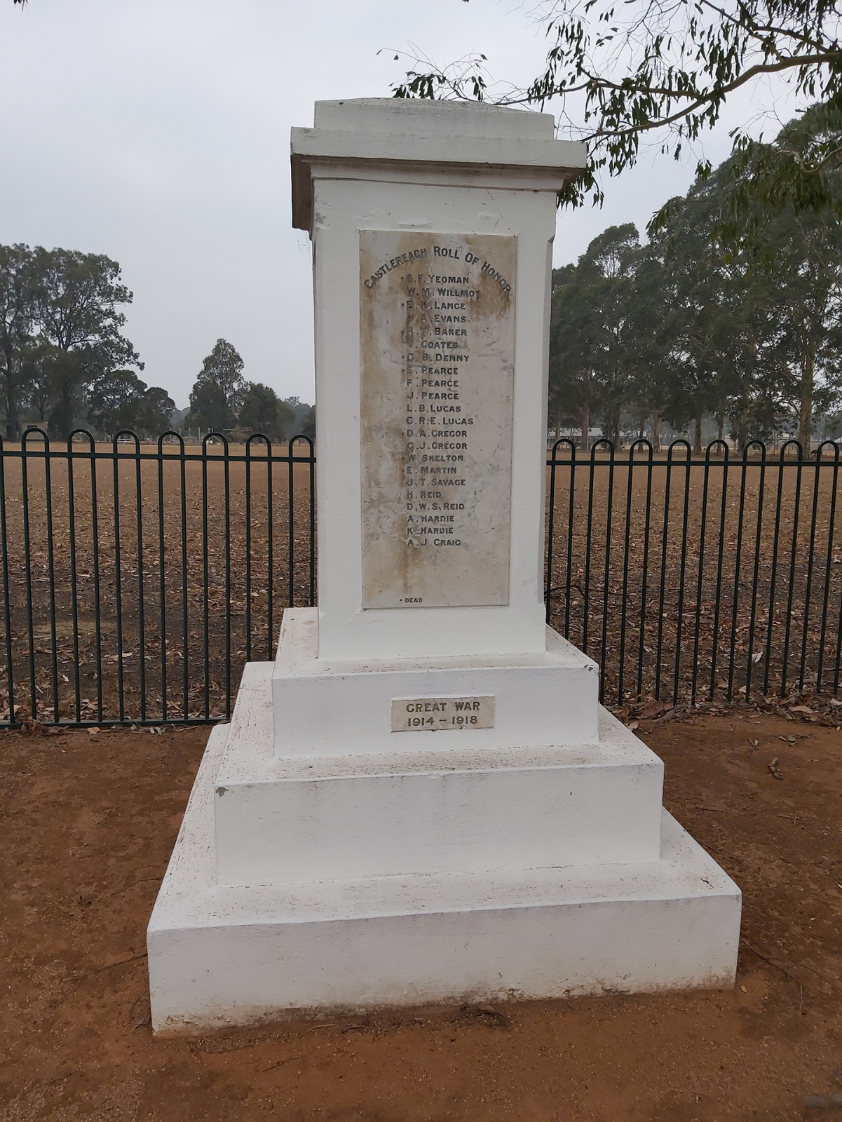 Photograph of Castlereagh Great War Roll of Honor  war memorial