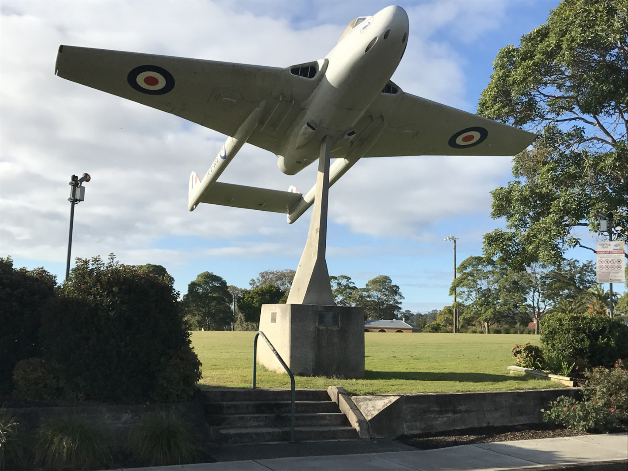 Photograph of Wingham Vampire Jet Monument  war memorial