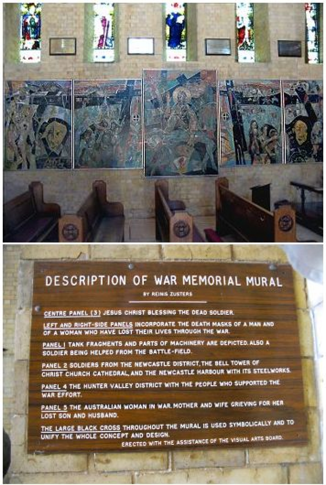 Christ Church Cathedral War Memorial Mural, Newcastle NSW War