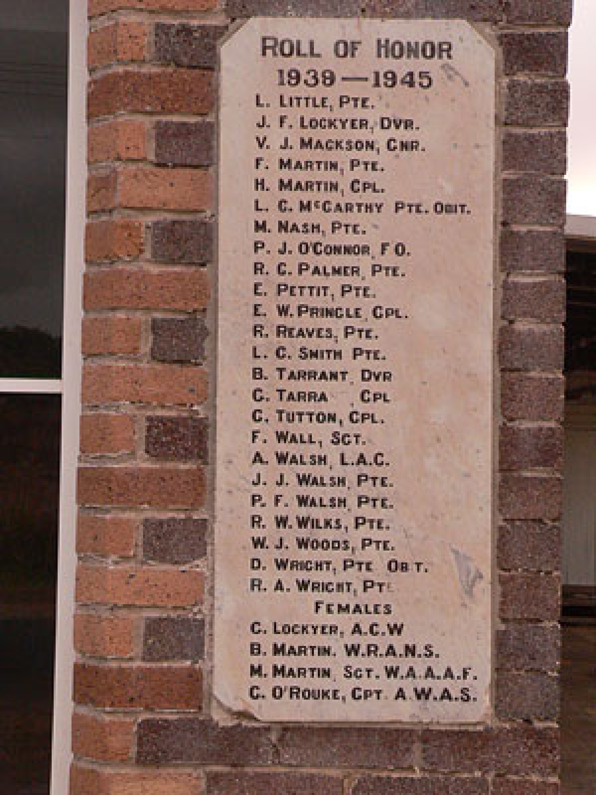 Ben Lomond War Memorial Hall and First and Second World War Honour