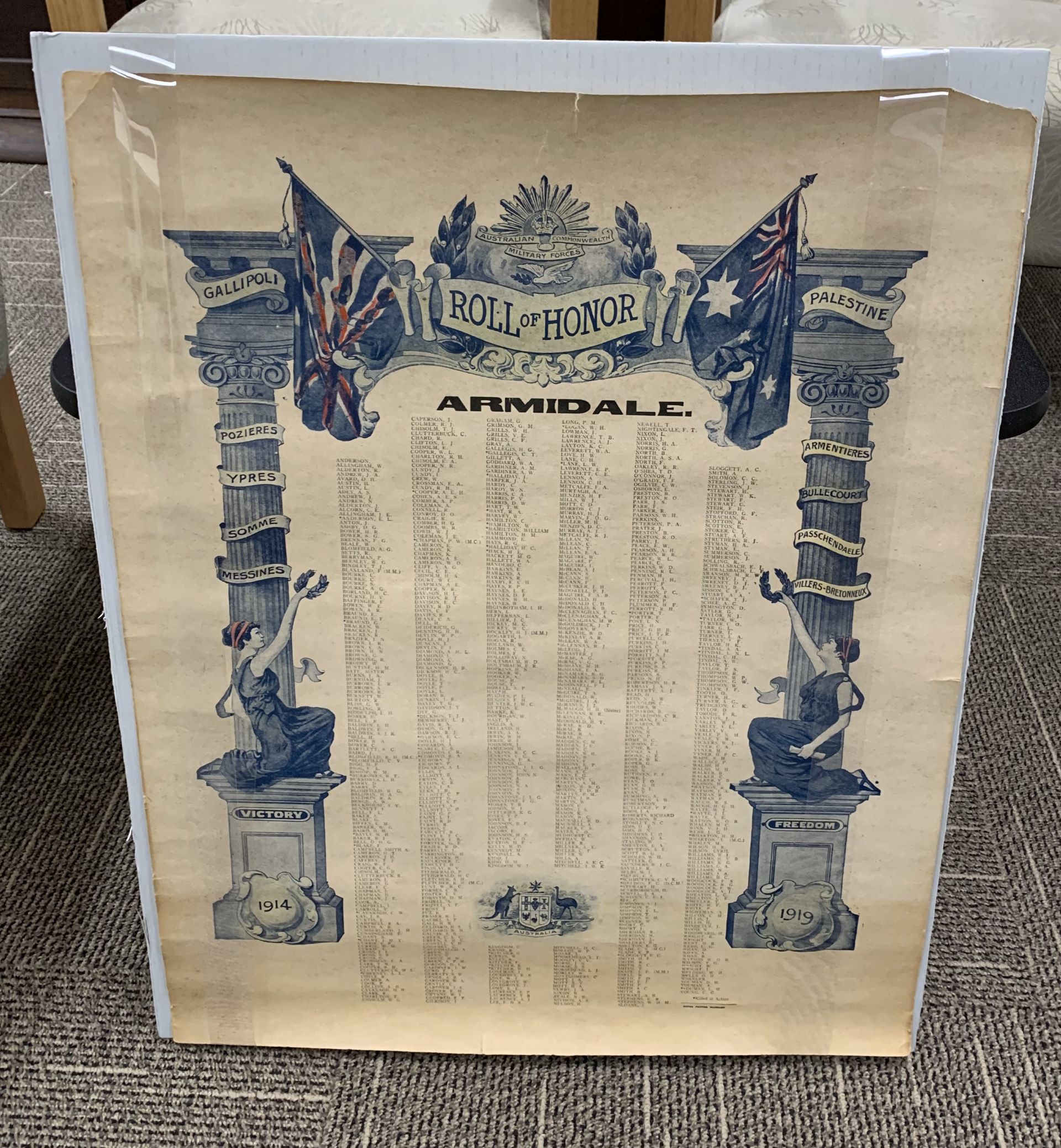 Armidale First World War Roll of Honor.