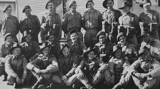 Robert with his gunnery division at Puckapunyal.