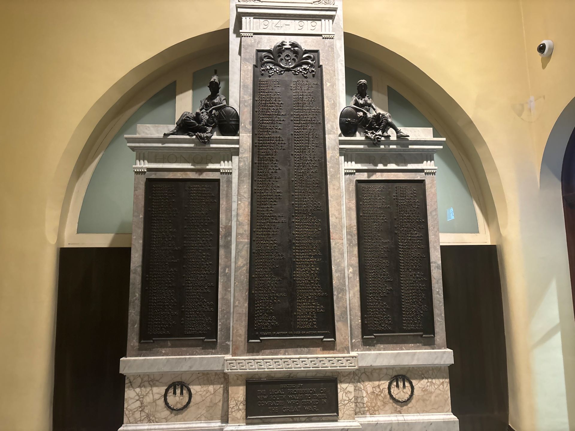 Supreme Court of NSW Great War Honor Roll. Photograph by Luton White, 2024.