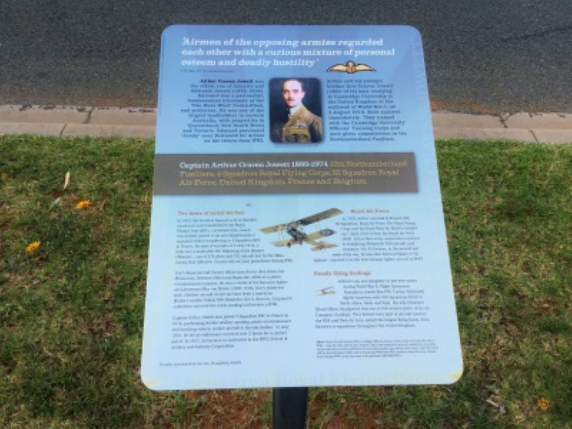 Balranald Military Heritage Walk, interpretative panel