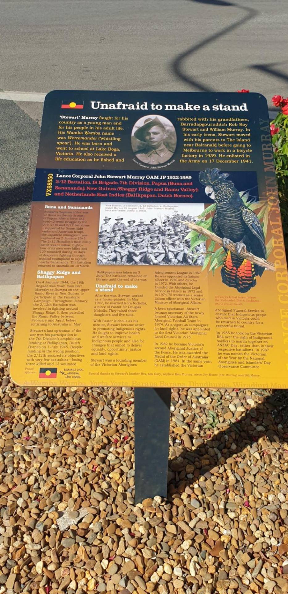 Balranald Military Heritage Walk, interpretative panel