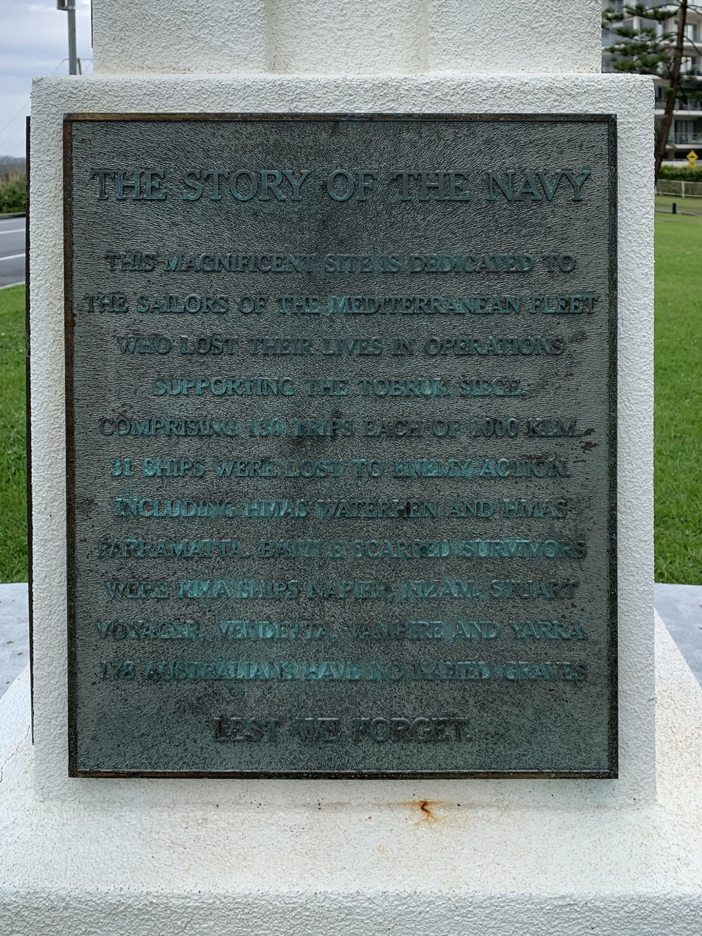 Tweed Heads Naval Ships and the Rats of Tobruk Siege Memorial, plaque 3