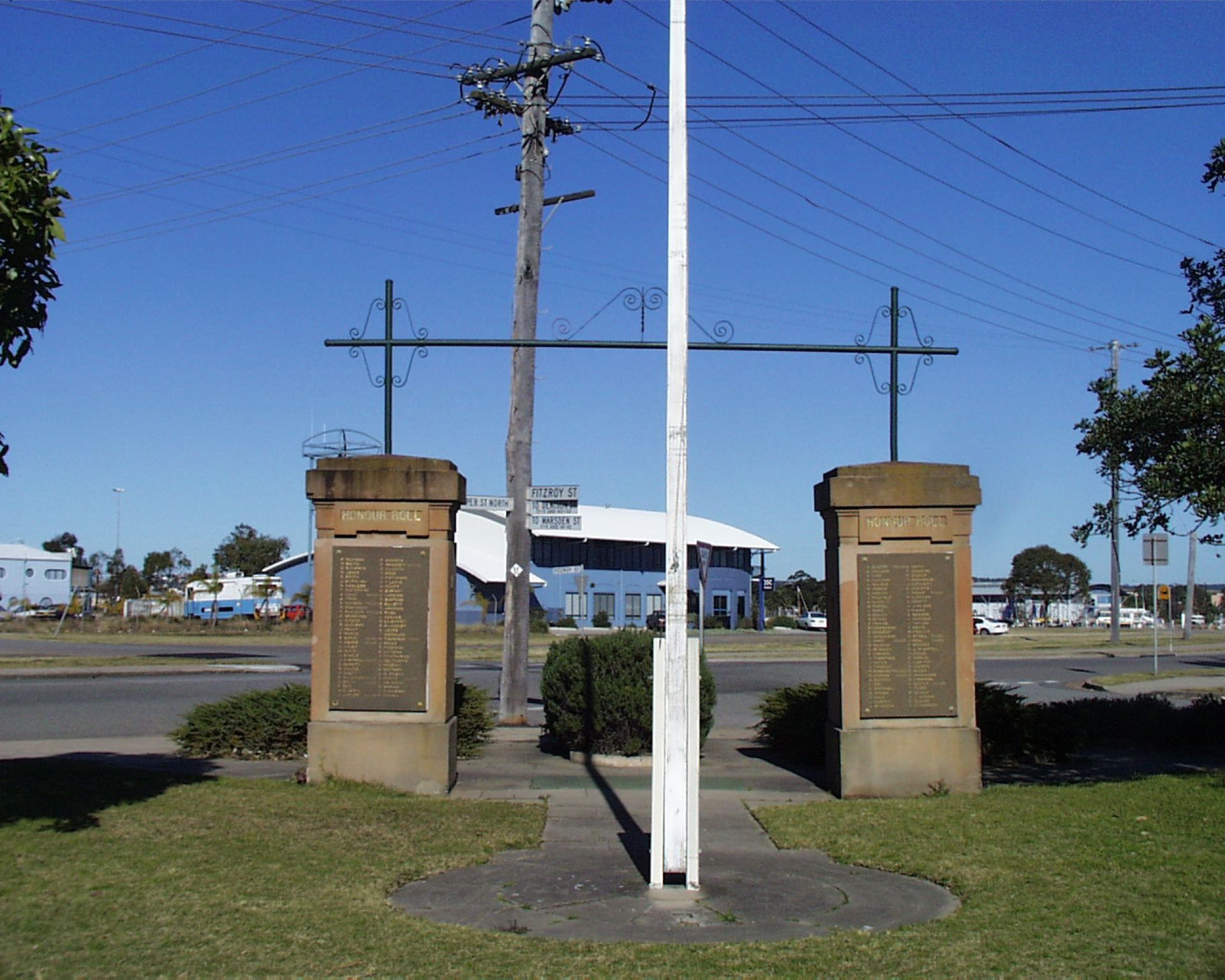 Connolly Park First World War Memorial Gates, rear view