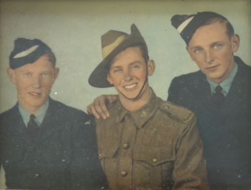 David with two of his friends who were in the Air Force.