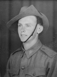 A portrait of David in his uniform.