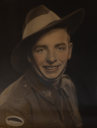 A portrait of Colin in his uniform.