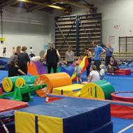 Having "fun" at kindergym today 😊