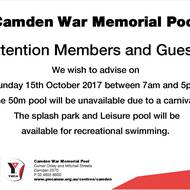 Mt Annan swimming club carnival Sunday 15th October 2017 at Camden War Memorial Pool