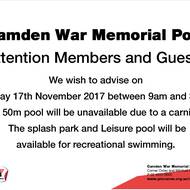 Camden Pool Carnival Friday 17th Nov 2017