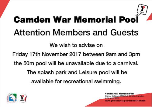 Camden Pool Carnival Friday 17th Nov 2017