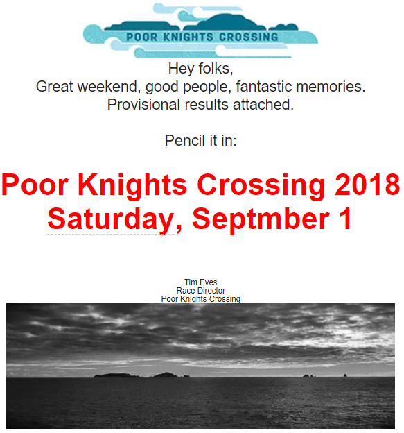 Poor Knights Crossing Wrap Up 2017