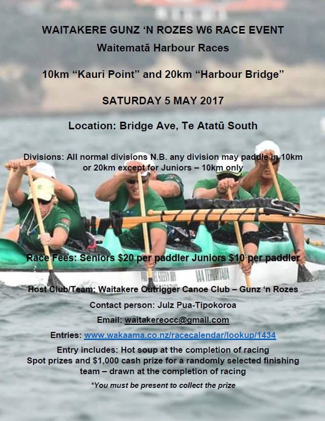 Waitakere GUNZ ‘N ROZES W6 Race Closing soon and prizes announced