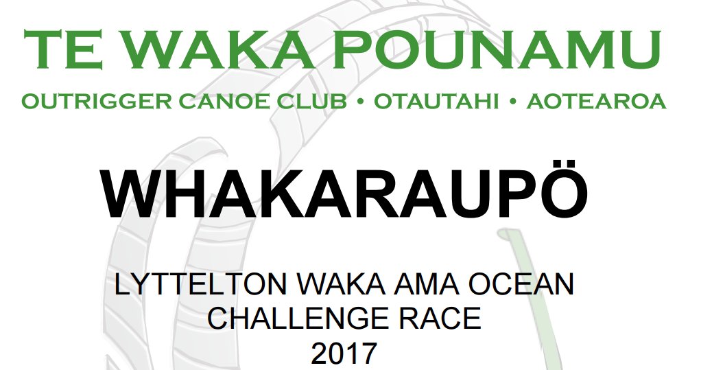 Te Waka Pounamu Whakaraupo Ocean Challenge