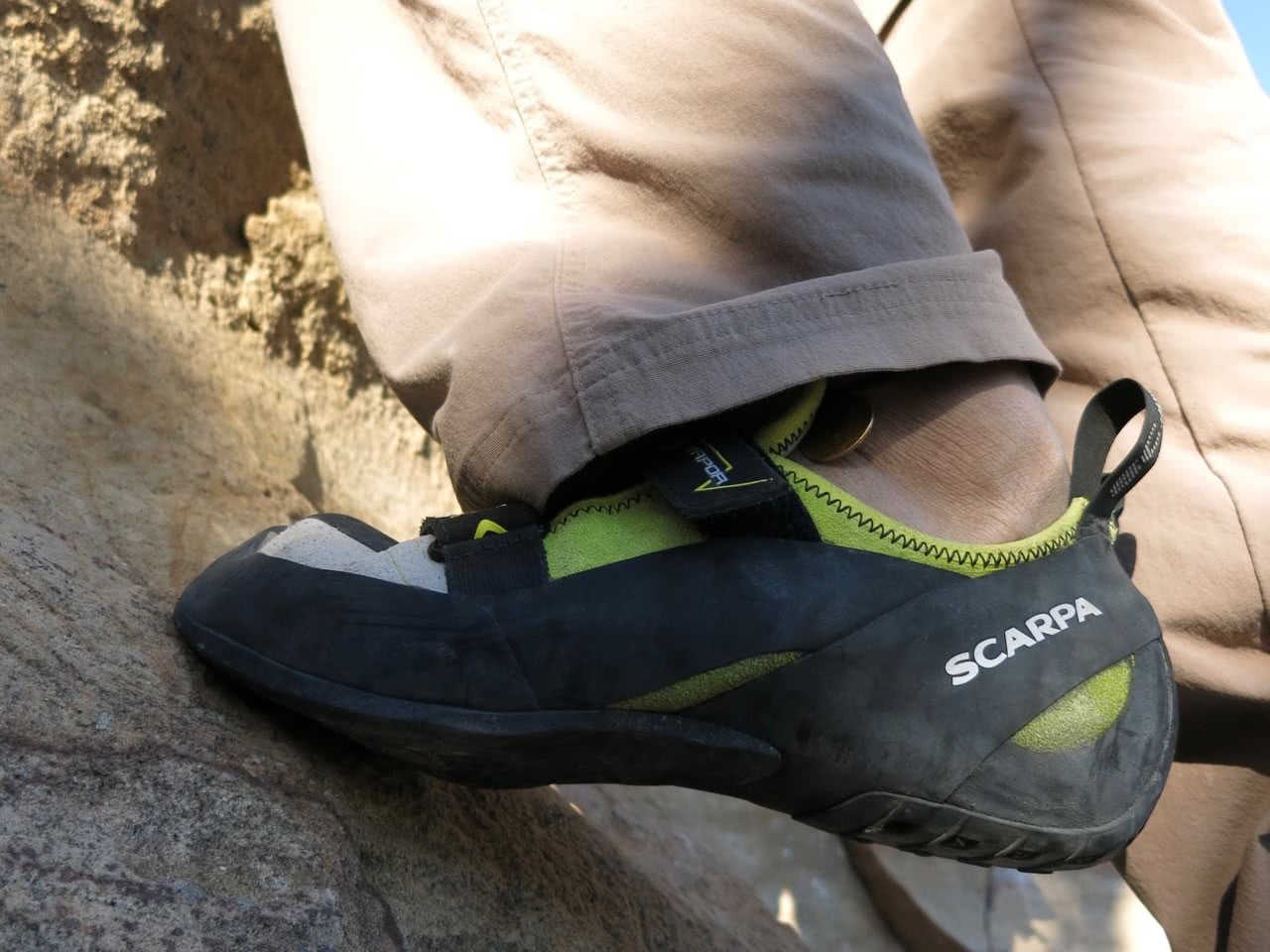SCARPA Men's Vapor V Rock Climbing Shoes - Sport Climbing & Bouldering | Vibram XS Edge Sole, Suede Upper
