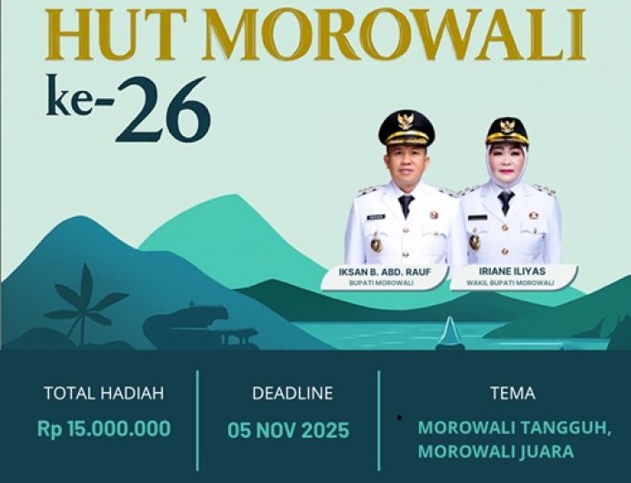 Pemkab Morowali Gelar Sayembara Desain Logo HUT ke-26 Bertema “Morowali Tangguh, Morowali Juara”