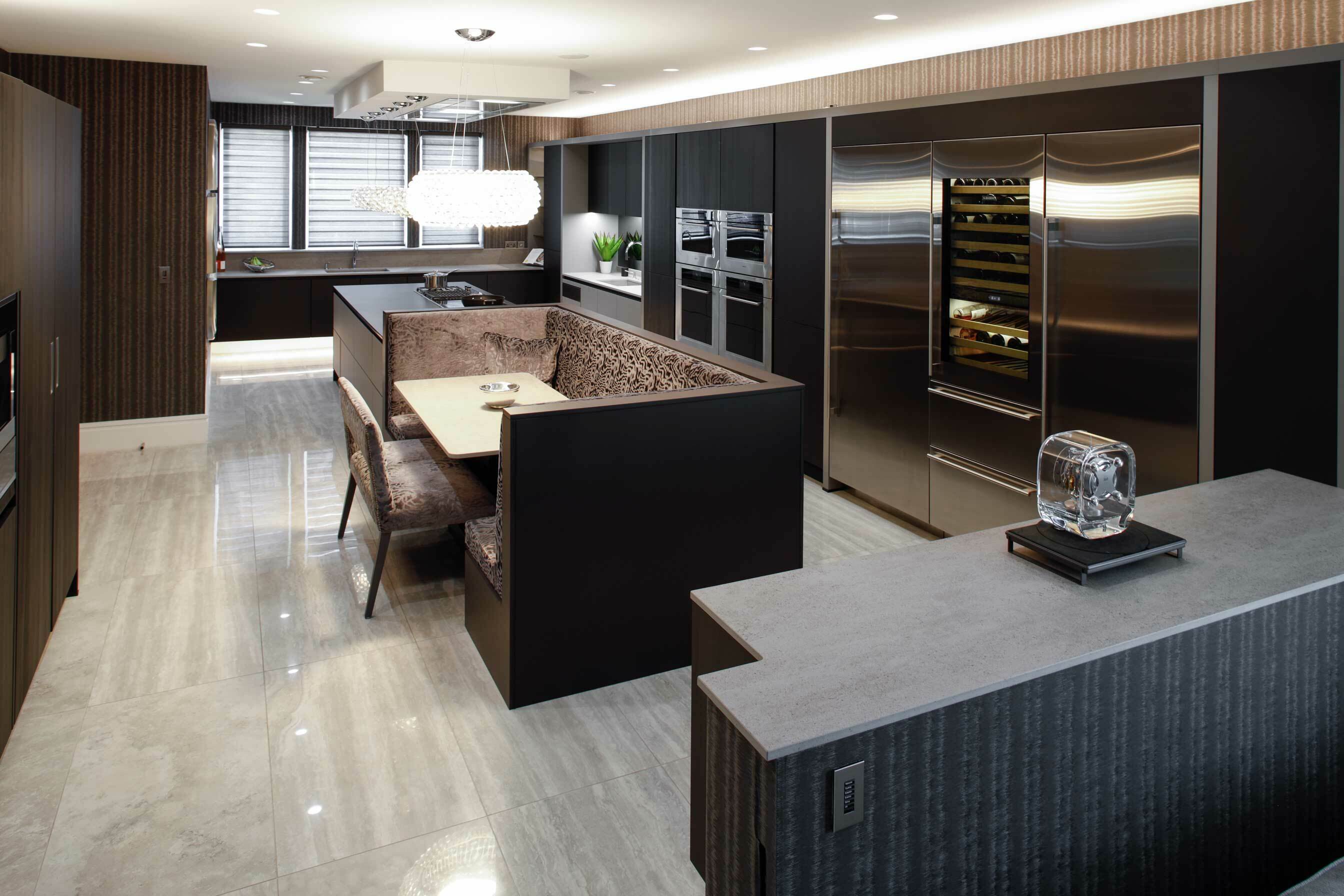 Kitchen Featuring Large Capacity Wine Cooler