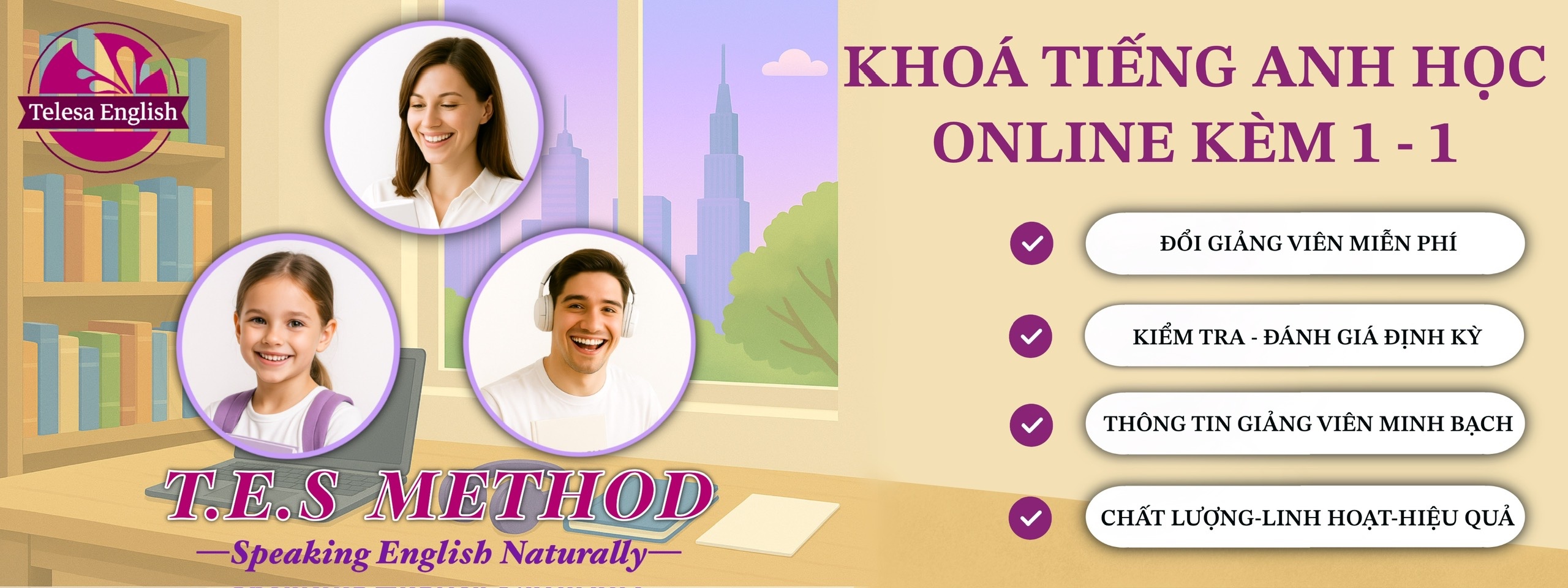 Banner lớp 1 kèm 1