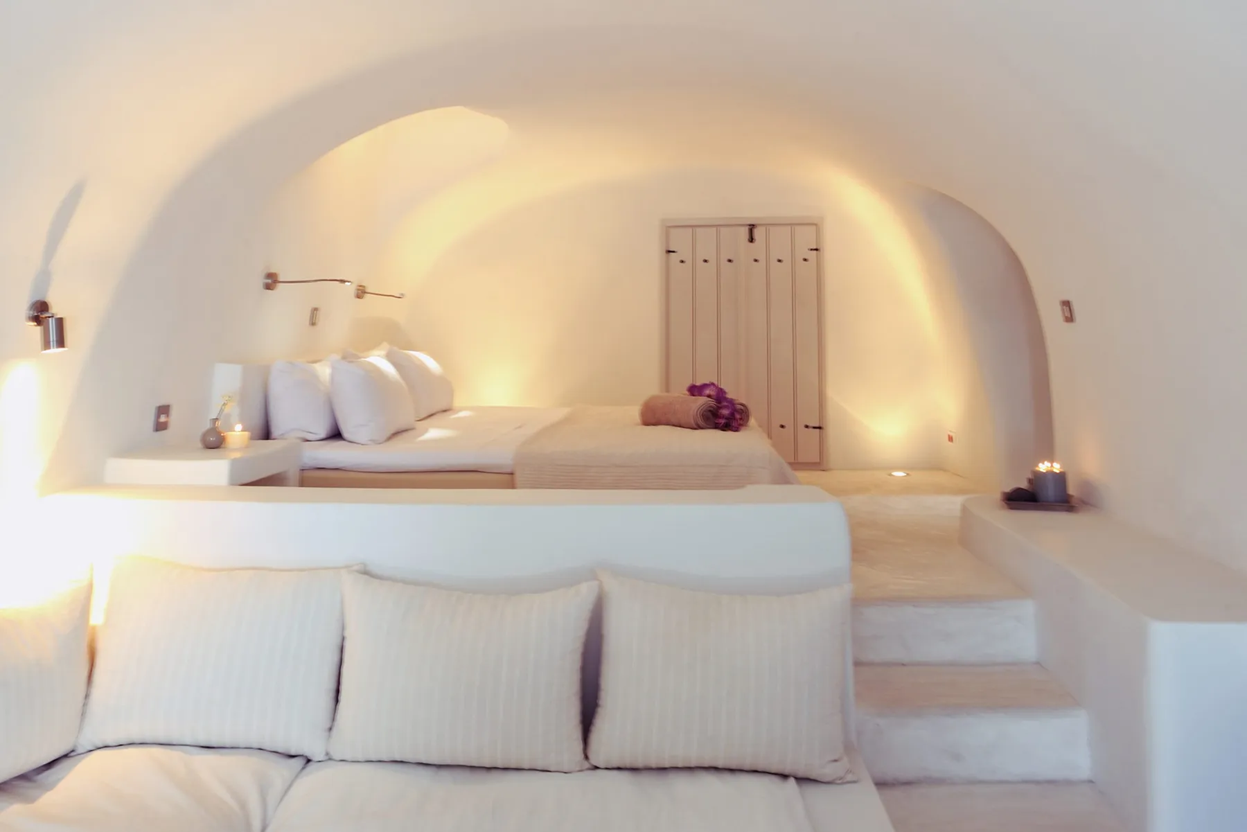 Kapari Natural Resort, Santorini, Greece, Premium Spa Room with Indoor Hot Tub and Caldera View