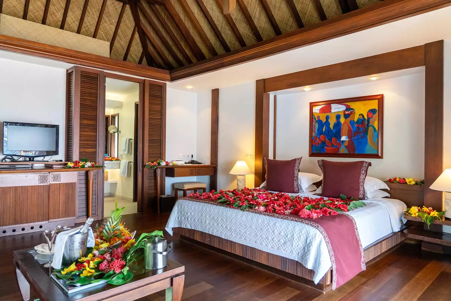 Manava Beach Resort & Spa Moorea, French Polynesia, Honeymoon Stay in The Garden Bungalow with Private Pool