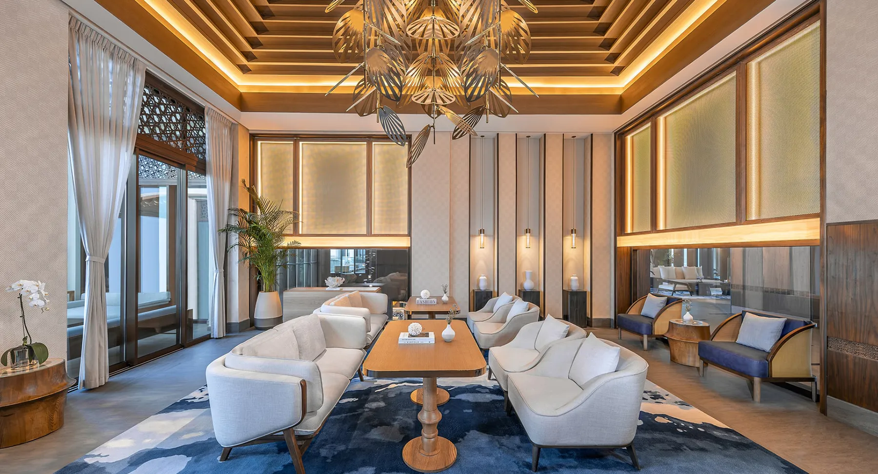 Anantara Mina Al Arab Ras Al Khaimah Resort, Ras Al Khaimah, U.A.E., Lobby Lounge and Bar