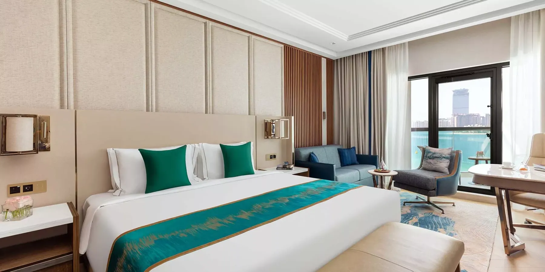 Taj Exotica Resort & Spa, The Palm Jumeirah, Dubai, U.A.E., Luxury Sea View Room