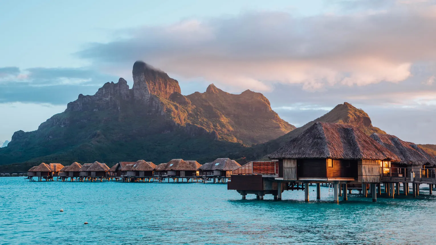 Four Seasons Resort Bora Bora, French Polynesia, One Bedroom Mountain View Overwater Bungalow Suite