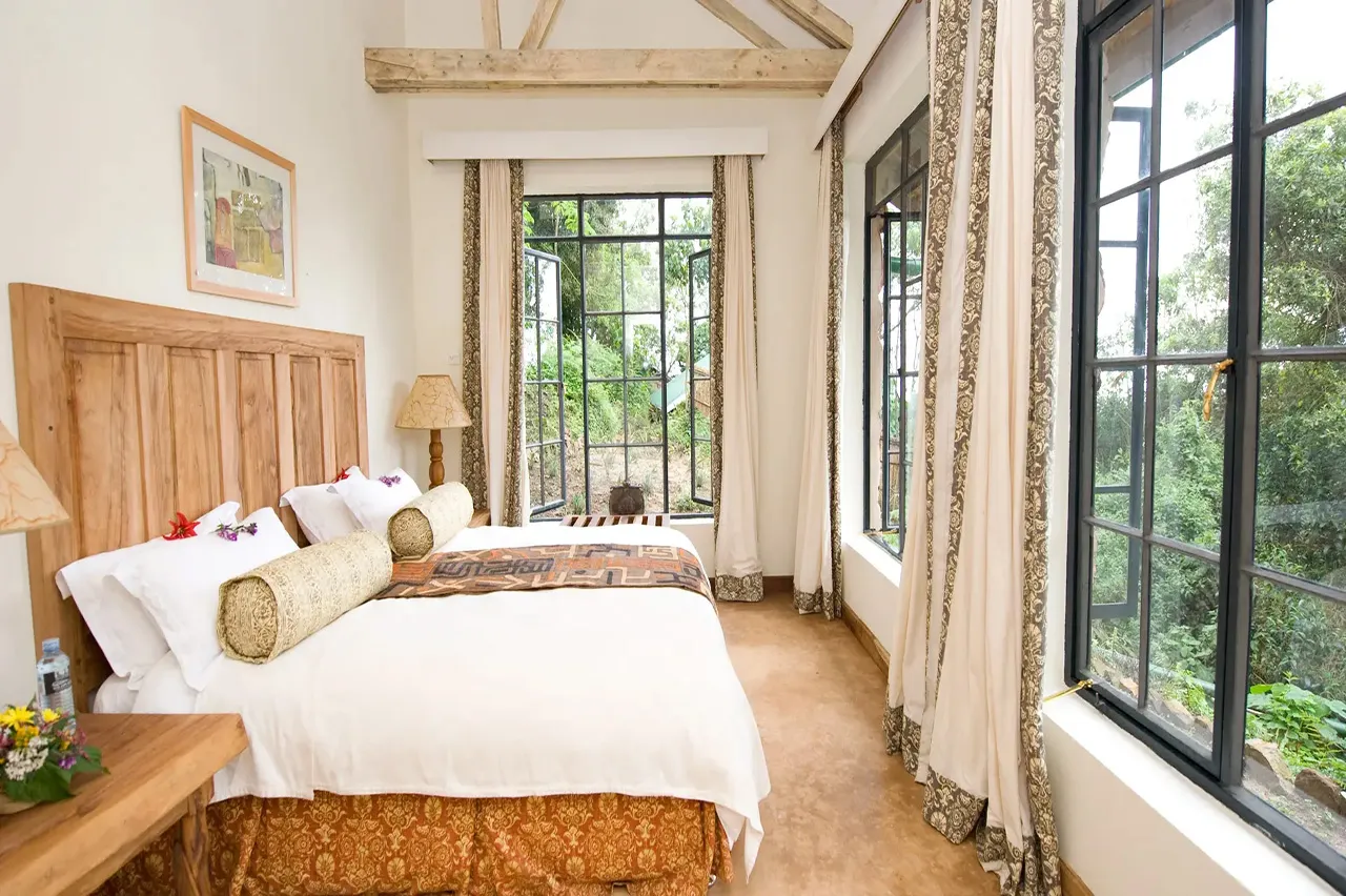 Clouds Mountain Gorilla Lodge, Bwindi Impenetrable Forest, Uganda, Cottage, Bedroom