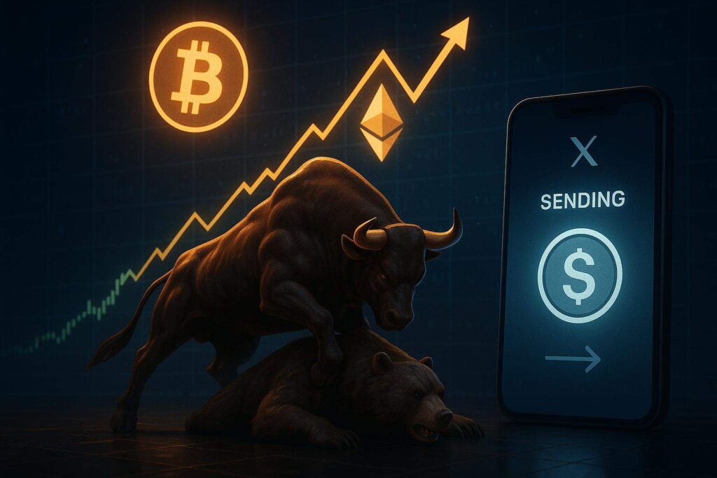 Bitcoin and Ether Bears Crushed as Short Squeeze Fuels Rally, X Eyes Stablecoin Creator Payments