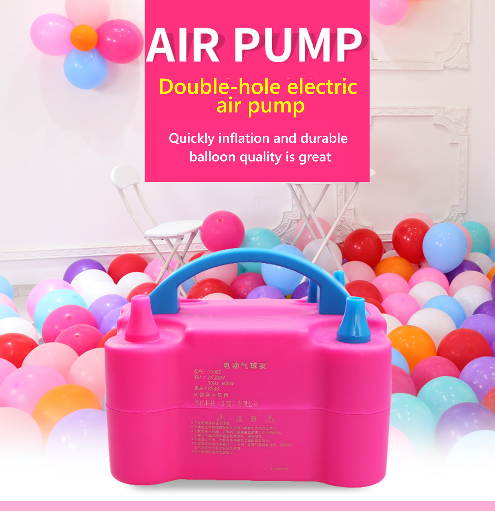 Electric Portable Air Pump Balloon Blowing Machine Air Pump ottostore