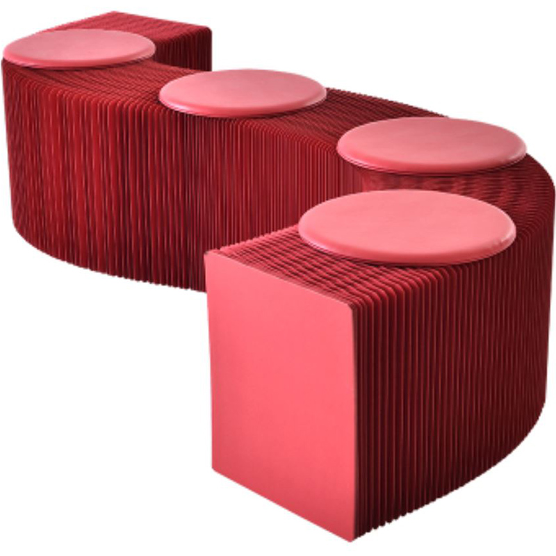 Furniture Stool Stools & Breakfast Bars Concertina Recycled Cardboard
