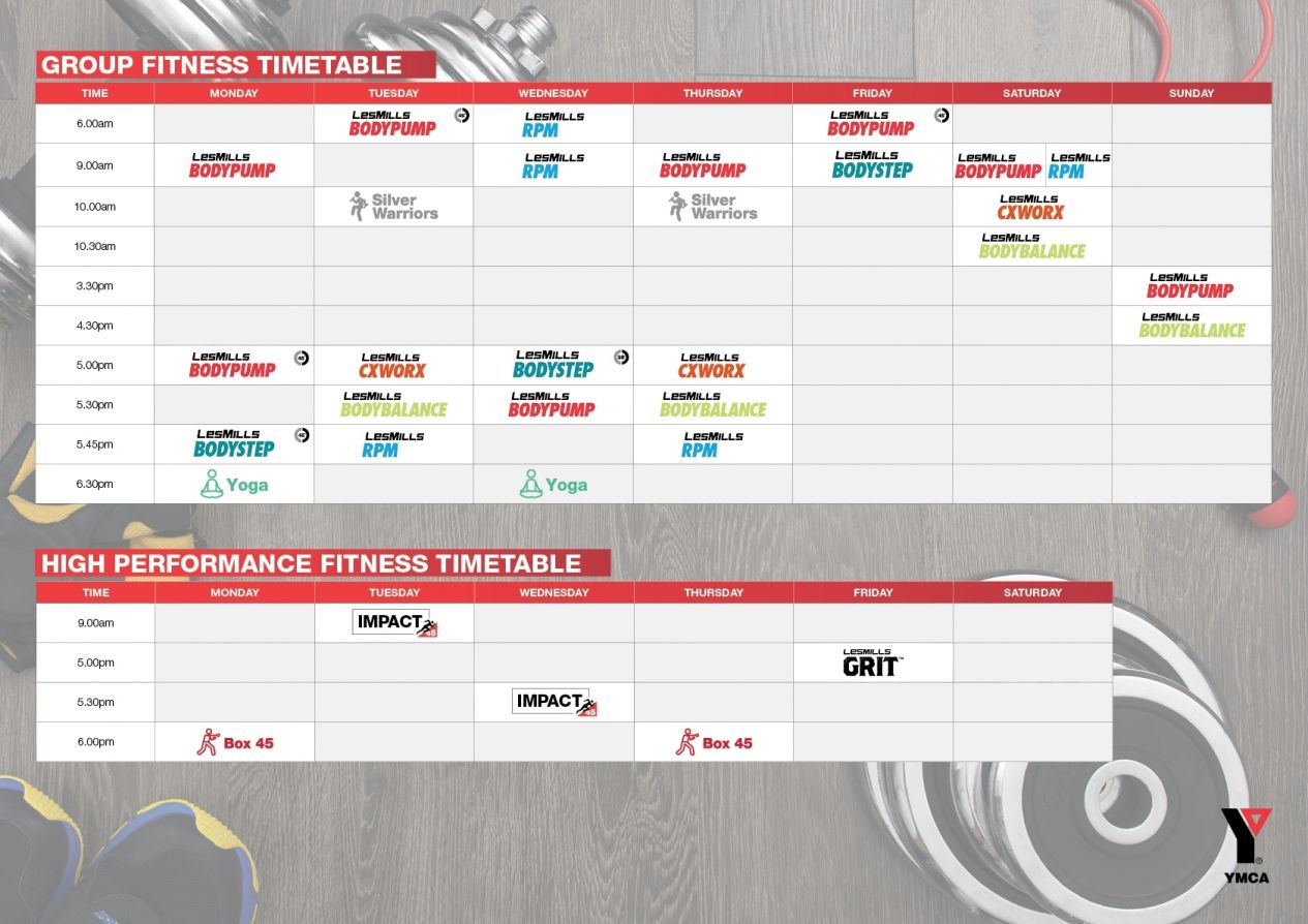 KRC Group Fitness Timetable July