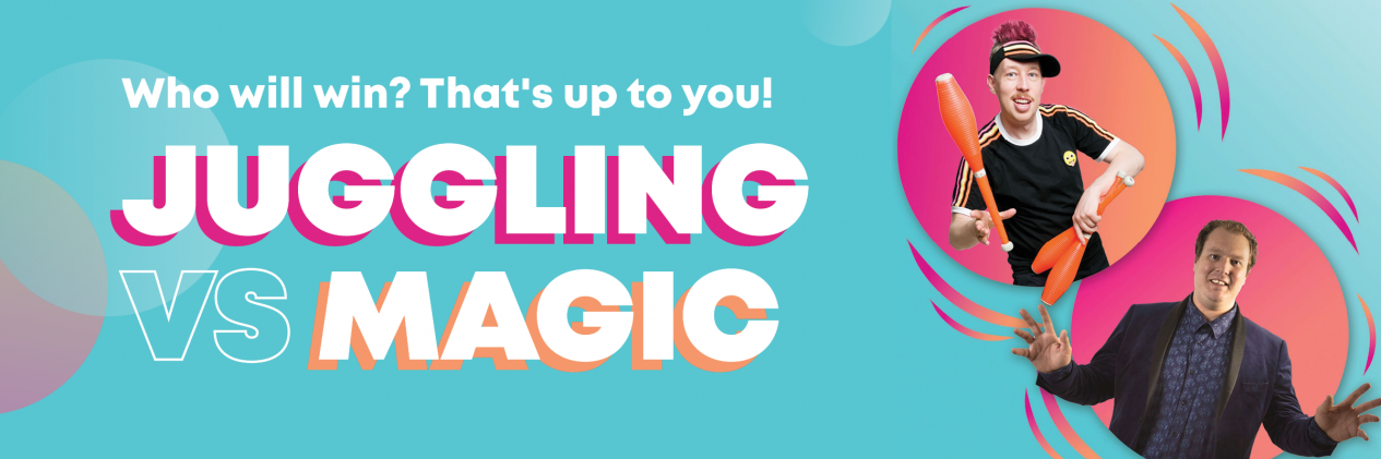 Parks Theatre Juggling Vs Magic web banner