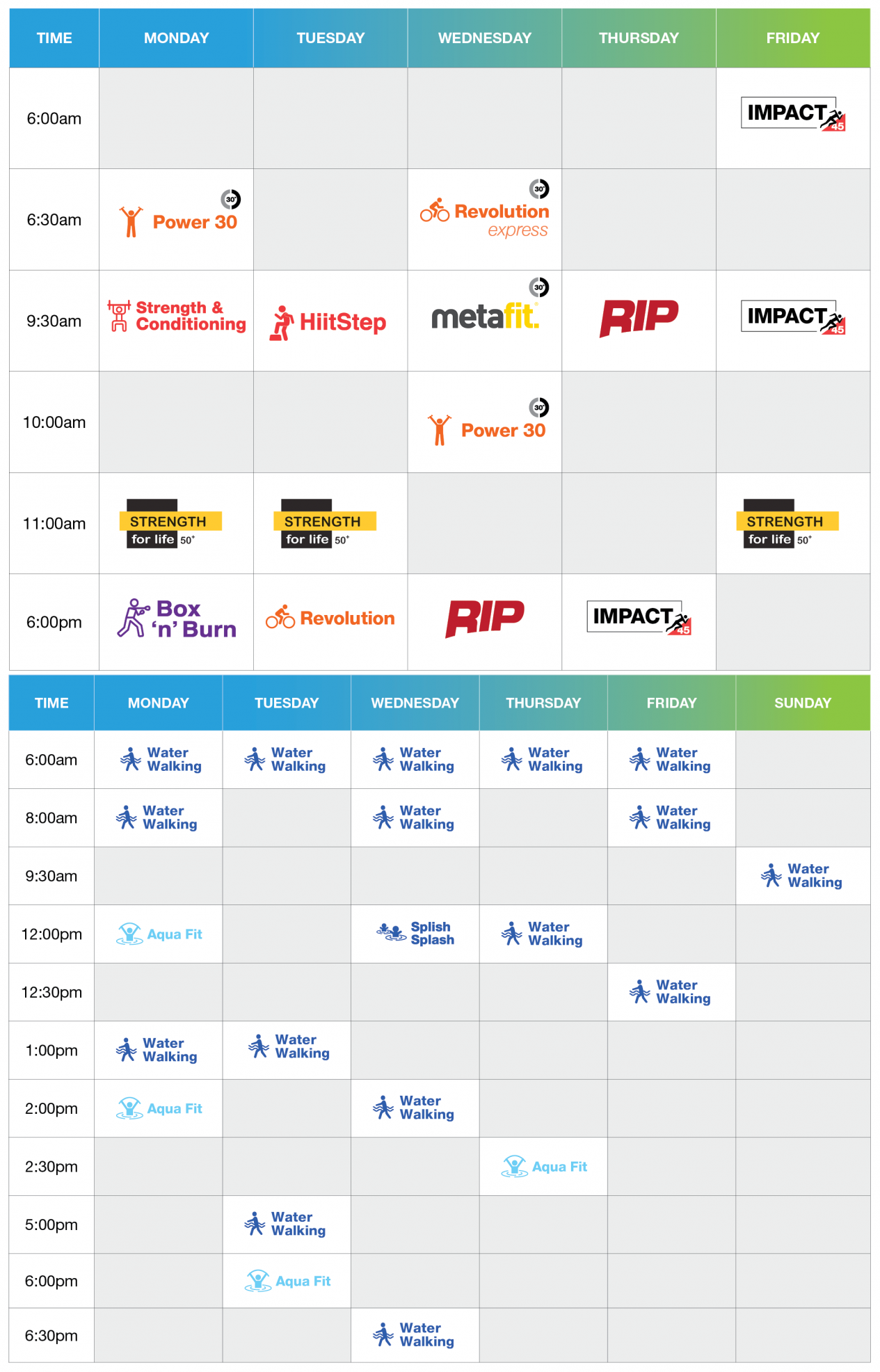 The Valleys Group Fitness Timetable September 2020 web banner