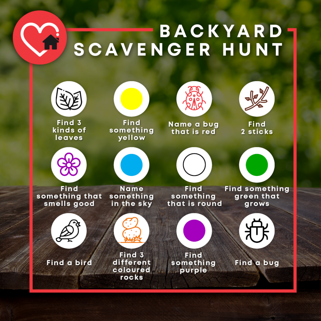 Social OSHC Backyard Scavenger Hunt