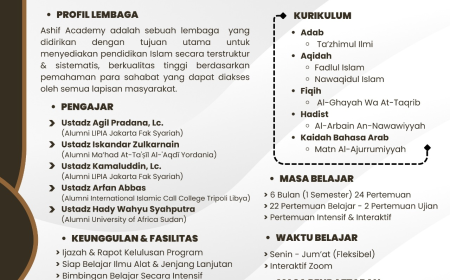 ASHIF ACADEMY KELAS ONLINE (Angkatan 1)