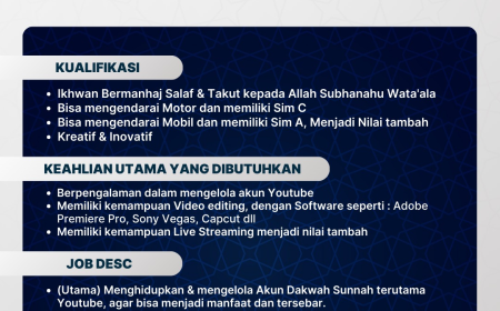 INFO LOKER : Youtube Specialist