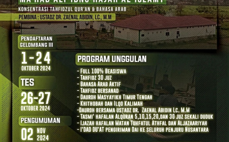 Awas, Jangan Lewatkan 100% Full Beasiswa! PPDB Ma'had Aly Ibnu Hajar Al Islamy, TP 2025/2026