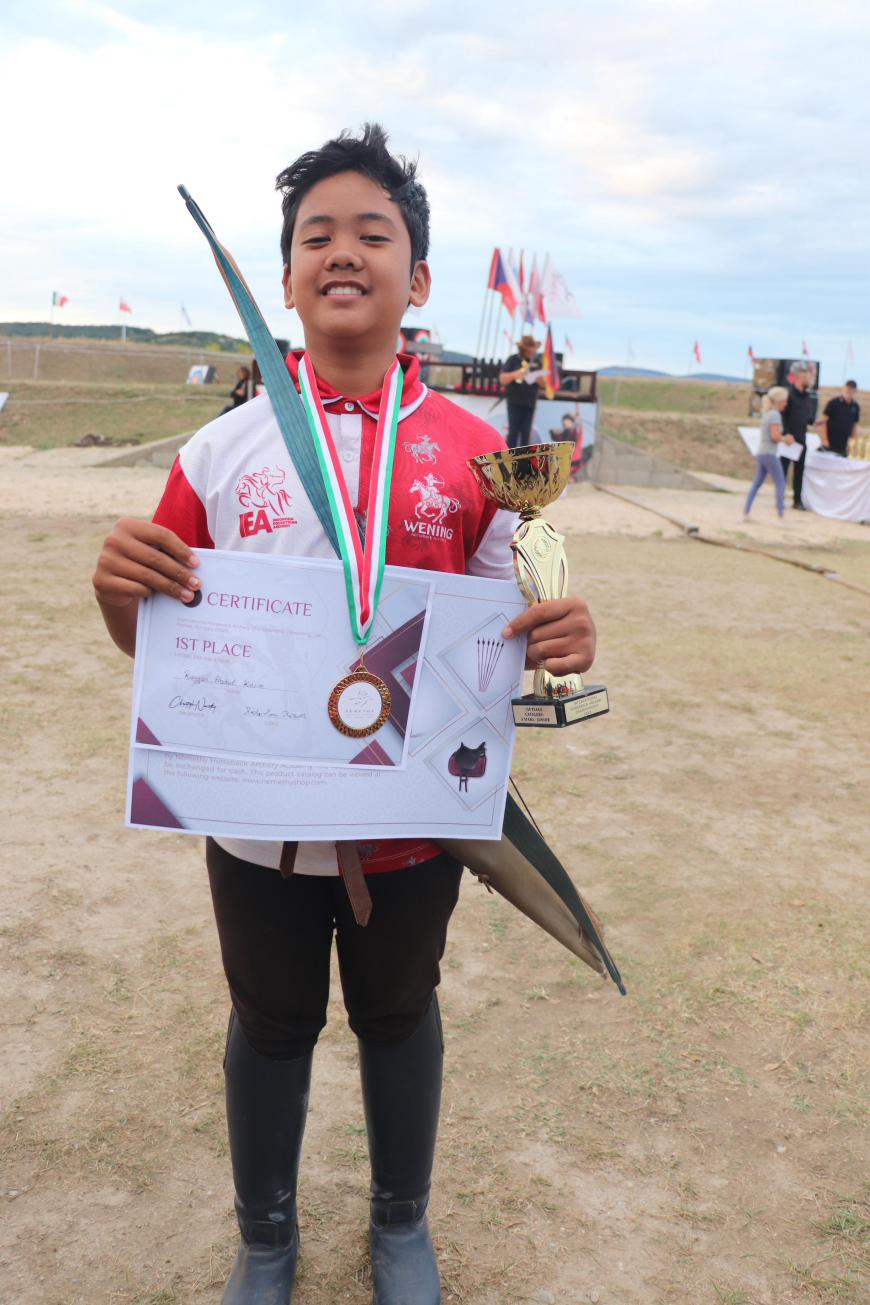 Kembali Harumkan Indonesia, Rayyan Abdul Karim, Remaja Muslim Indonesia Jadi Juara Dunia Panahan Berkuda